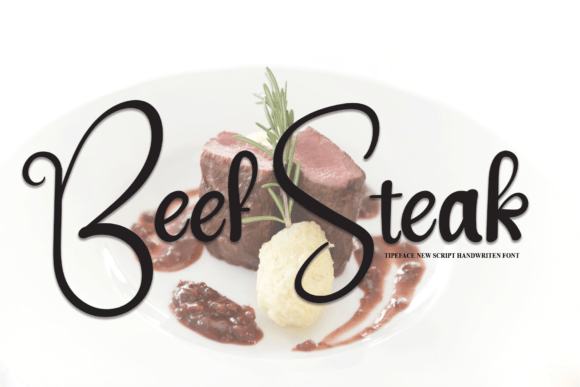 Beef Steak: A Sweet Script Handwritten Font for Handmade Business Branding