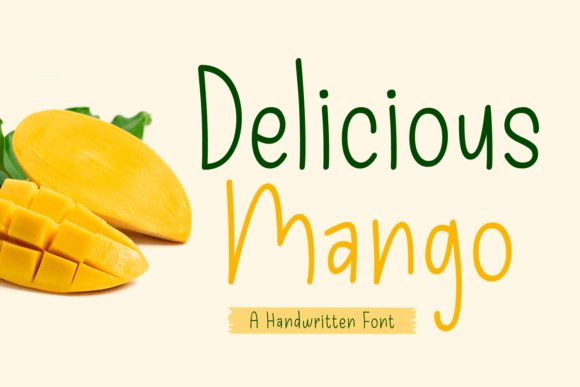 Delicious Mango: A Cute Handwritten Font for Editorial Charm