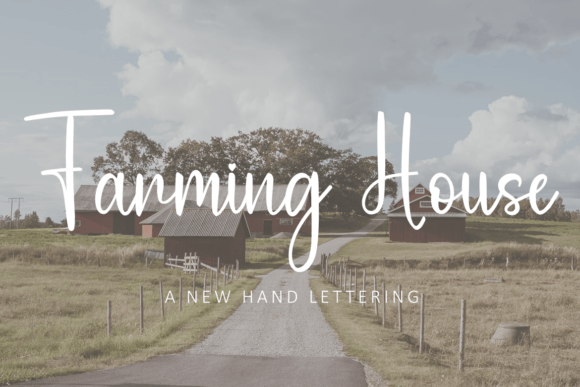 Farming House: A Trendy Handwritten Font for Editorial Elegance