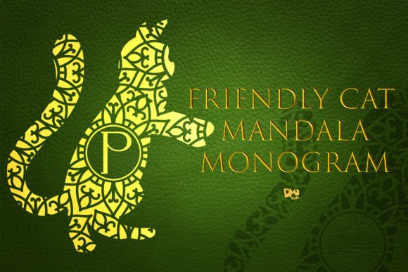 Friendly Cat Mandala Monogram: A Cat Lover’s Dream Typeface for Handmade Brands