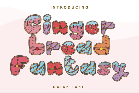 Gingerbread Fantasy: A Whimsical Color Font for Scroll-Stopping Visuals