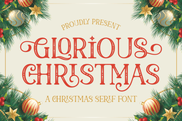 Glorious Christmas Font: Festive Serif for Handmade & Printables