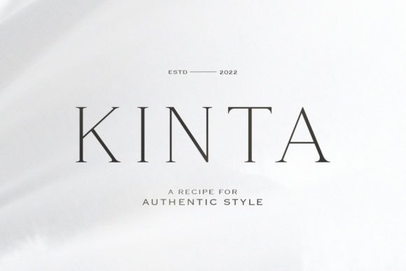 Kinta Font: Elegant Serif for Minimalist Design Projects