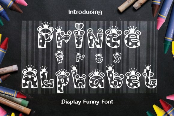 Prince Frog Alphabet: A Whimsical Decorative Font for Editorial Design