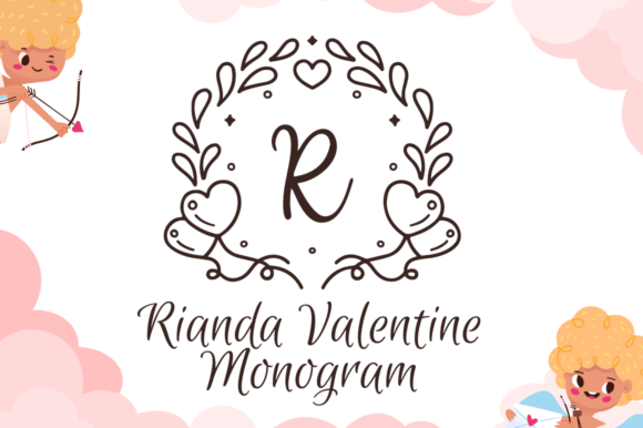 Rianda Valentine Monogram: A Decorative Font for Romantic Campaign Visuals