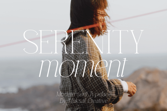 Serenity Moment: Elegant Serif Font for Crafters & Makers