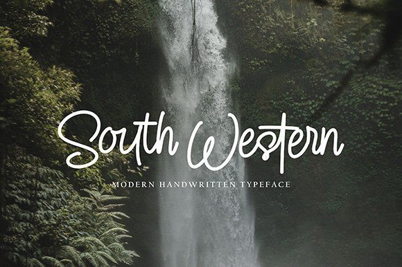 South Western: A Flowing Handwritten Font for Elegant Marketing Designs